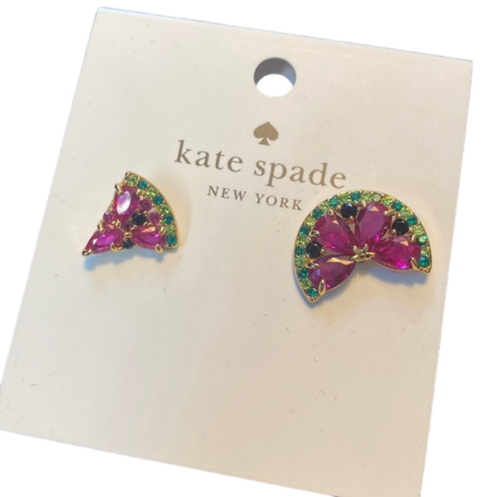 Kate Spade, NWT, watermelon earrings. Summer fun cute luxury style